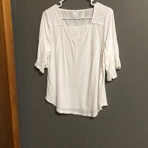 Pret-a-Portee boat neck blouse Sz L